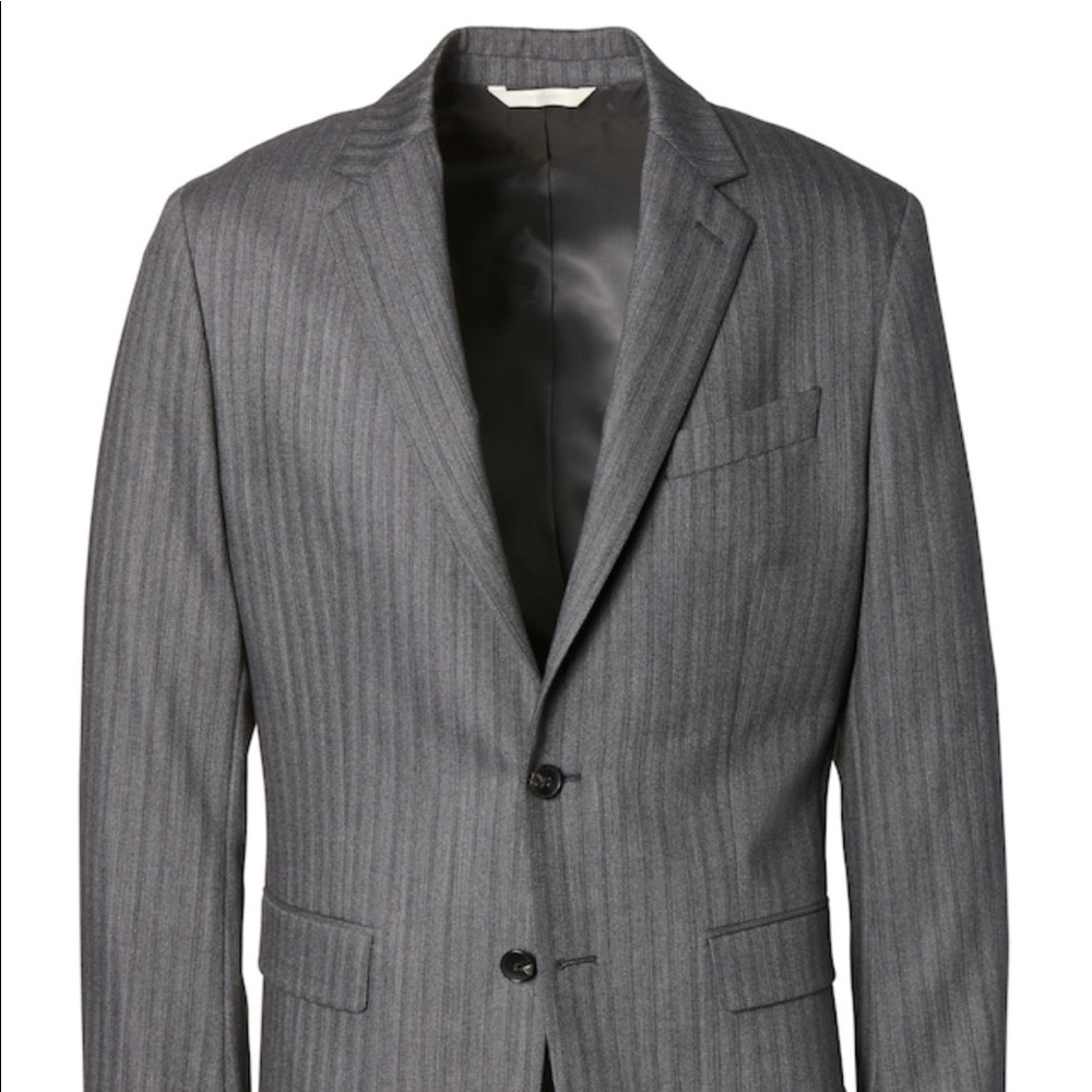 Banana Republic Heritage Charcoal Herringbone Suit